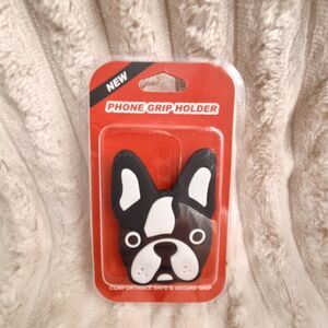 New - Cute Dog Puppy Boston Terrier French Bulldog Phone Grip Holder & Stand